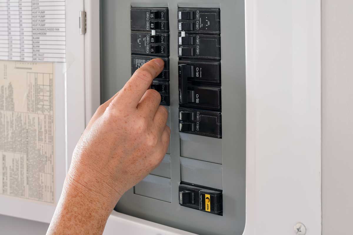 Modern code-compliant electrical panel